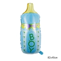 Blue baby bottle foil balloon with it's a boy text for baby shower 82x45cm - Feeding Bottle Blue