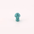 Single mushroom-shaped turquoise stone bead with black veins for DIY jewelry making - Turquoise / 15*20mm