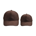 Matching corduroy baseball caps in dark brown for adults and children displayed on white - Parent-Child Set (2 Pcs) / Coffee