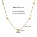 Detailed dimensions of gold heart necklace with weight and length specifications - Heart Style 2