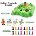 Detailed set of rabbit trap board game with green hill base, cards and colorful bunny pawns - 3-Trap Bunny Race (335-09)