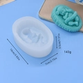 Silikonform für Babyseifen und DIY-Kuchen mit Größenangaben von 10x7x3,5 cm für Bastelarbeiten - Mädchen-Stil