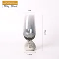 Verre à vin dégradé gris fumé avec pied incrusté de diamants capacité de 260ml - Flûte à champagne / Gris fumé avec strass argentés