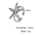 Tabla de tallas con ancho de estrella de 22mm y diámetro de 17,4mm para anillo de plata - Color Acero