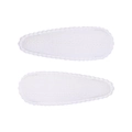Paire de barrettes à cheveux blanches en tissu goutte d'eau avec bordure en dentelle - Pince Goutte à Bord Festonné (Lot de 2) / Blanc-Bord Dentelle