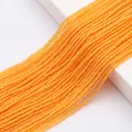 Strands of 2mm faceted glass beads in bright orange for DIY jewelry making - Orange Jade Baked Color