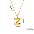 18K gold plated letter Z pendant necklace with 40+5cm chain for women - Letter Z