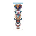 Waterproof full arm temporary tattoo WD-055 with colorful geometric animal motifs - WD-055/Colorful Geometric Elephant Giraffe
