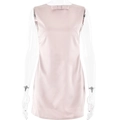 Elegant pink sleeveless satin dress with bow detail and backless design for women - S / Pink