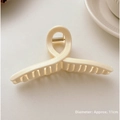 Elegant large matte cream hair claw clip with cross design, approx 11cm diameter - Cross Over Style / Diameter Approx 11cm / Creamy White