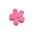 Matte rose pink flower-shaped hair claw clip made of durable acrylic for styling - Solid - Matte Rose Red