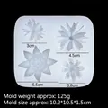 Daisy and sunflower silicone flower mold with four sizes for fondant and clay crafts - 1# (Transparent 15-835)