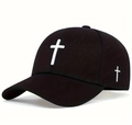 Cross / Black With White Embroidery