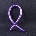 Metallic purple twisted long balloon ribbon shape for creative party decorations - 100pcs / Purple
