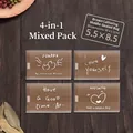 Brown translucent nougat cookie bags 5.5x8.5cm with elegant white lettering in 100-pack - Coffee Happy (4-in-1) / 5.5*8.5cm (100 Pieces/Pack)