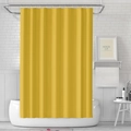 Cortina de ducha amarilla impermeable de PEVA con anillas para decoración de baño moderno - Amarillo tierno