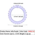 Durchscheinendes lila Spiralhaargummi, 5,5 cm Telefonkabel-Haarring in Gelee-Optik - Gelee Violett