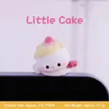 Miniature flocked cake doll for car dashboard and monitor screen decoration - 3x3.1x3CM / Flocked Cake Ornament