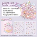 Set pegatinas miniatura casa de caramelos DIY con escenas PET para decoración de scrap - Casa de Dulces