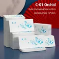 Individually wrapped orchid scented wipes in C-01 packaging measuring 6x11cm - Orchid Scent Style / Dark Blue