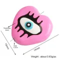 Pink heart-shaped enamel evil eye bead for jewelry making, 15x14mm DIY charm spacer - Pink/Heart Evil Eye (M654238D1-Pink)
