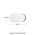 White oval gypsum jewelry display tray 18x9.5cm for rings and earrings showcase - Small Gypsum Oval Tray
