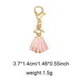 Pink dress enamel charm with lobster clasp for shoes and bags decoration - Style 44 Dress