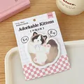 Cute ragdoll cat sticky notes with pink floral design for student stationery - 4# Ragdoll Ice Peach