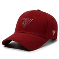 Cappellino da baseball vintage bordeaux in cotone con ricamo WV e design streetwear trendy - Regolabile / Rosso