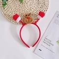 Christmas reindeer headband with red gloves on spring for festive kids hair accessory - Christmas Reindeer