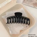 Black large 11cm acrylic shark hair claw clip for elegant high ponytail styling - Approx 11cm / 11# Dragon Bone Black Acrylic Style