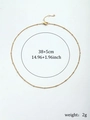Detailed view of 18K gold plated bead chain with 38+5cm size and 2g weight specs - 38+5cm / Gold Round Bead Chain