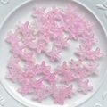Pink gradient starfish acrylic beads with gold glitter for DIY jewelry making - Pink