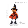 Ciondolo bambola strega zucca di Halloween di 21x9cm con tema arancione vivace - Nuovo Ciondolo Zucca