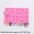 Pink gothic alphabet silicone fondant mold with letters A-Z and ampersand sign - 3# Uppercase Letters A-Z / Pink