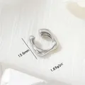 Moderner silberner Ohrmanschette im Lava-Stil mit 13,6 mm Größe und 1,65 g Gewicht - Palladium Flüssig Klein (H-12034 Klein)