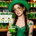 St. Patrick's Day shamrock freckle tattoo set for face and arms style BF-026 - Beer Shamrock Party Style (BF-026)