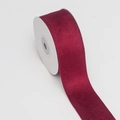 Solid burgundy velvet ribbon on white spool for DIY gift wrapping and hair accessories - 4cm Wide * 5 Yards Long / Burgundy