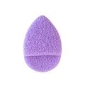 Thickened purple teardrop-shaped konjac cleansing sponge with porous texture - Purple