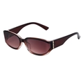 Polarized sunglasses with tortoise shell frame and gradient brown purple lenses - Brown Gradient Brown Gray