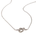 Elegante collana con pendente a nodo in argento in acciaio inossidabile dal design semplice - Color Acciaio