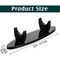Black acrylic pen holder display stand with oval base for office desk and brushes - Black
