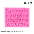 Pink silicone 26-letter alphabet mold for chocolate and fondant cake decoration - 3#--Lowercase Letters / Pink
