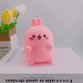 Pink rabbit night light toy on a book background, cute decorative LED lamp for kids - Large Pink Rabbit
