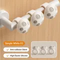 3-pack of white silicone door handle bumpers for silent anti-collision protection - Simple White (3 Pack)