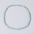 Minimalistische boho armband met gefacetteerde lichtblauwe steen kralen en goud - Veelkleurige Stijl(B-B24071904C)
