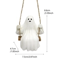 Statua di fantasma su altalena decoro Halloween con dimensioni in pollici e cm - Fantasma sull'altalena
