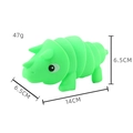 Green dinosaur decompression toy, measures 14x6.5x6.5cm and weighs 47g for stress relief - Dinosaur / Green Articulated Dinosaur