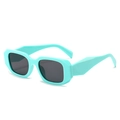 Gafas de sol rectangulares con montura verde menta y cristales grises oscuros - Montura Verde Lentes Grises