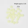 Miniature pale yellow 1cm square PVC resin slices for DIY cake decor and toy fruit salad - Cantaloupe Style